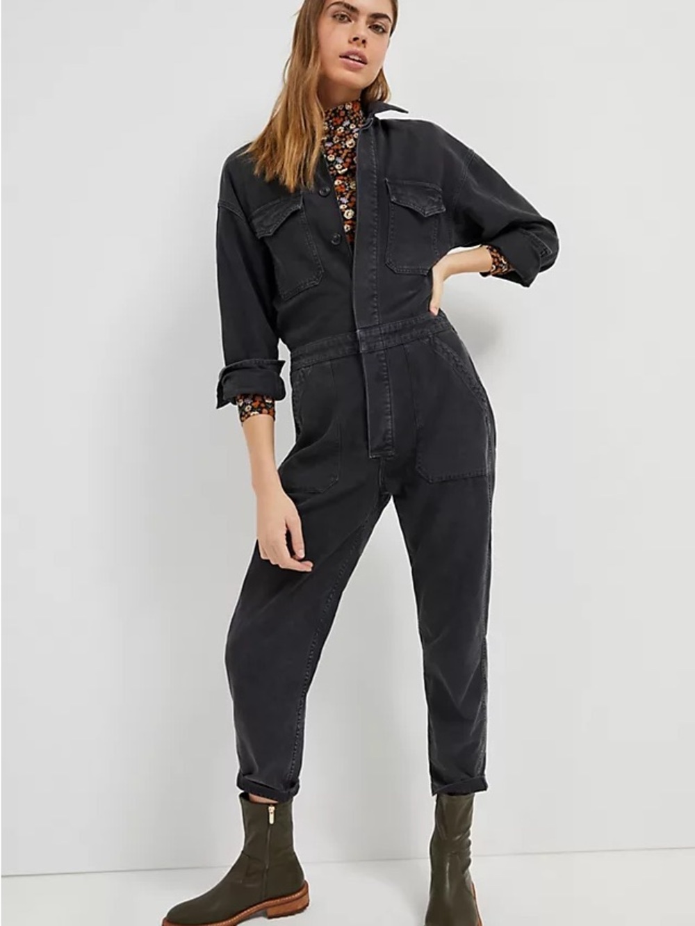 NWOT Citizens of Humanity Marta utility jumpsuit denim black small